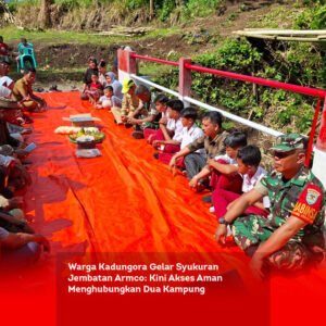 Warga Kadungora Gelar Syukuran Jembatan Armco: Kini Akses Aman Menghubungkan Dua Kampung