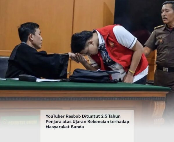 YouTuber Resbob Dituntut 2,5 Tahun Penjara atas Ujaran Kebencian terhadap Masyarakat Sunda locusonline featured image Apr 2026