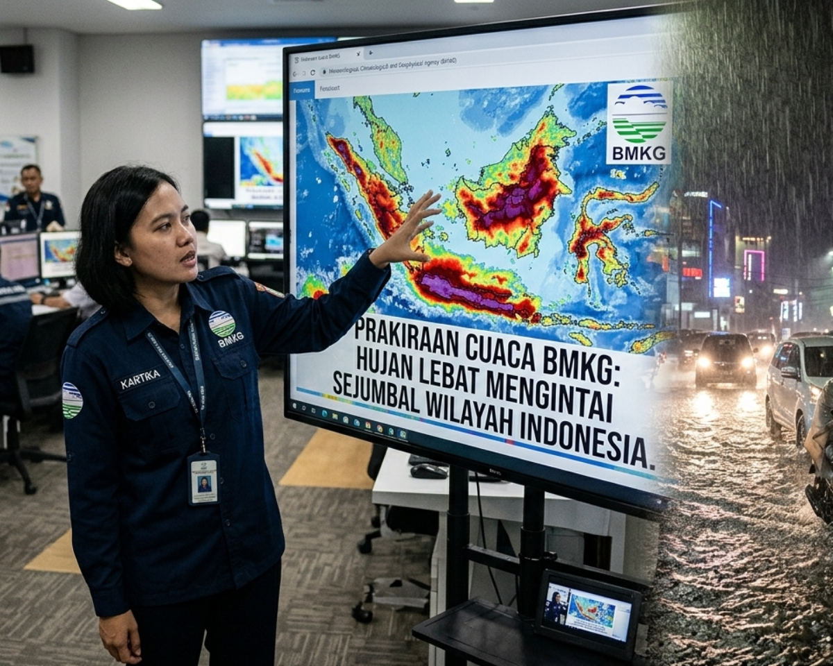 Prakiraan Cuaca BMKG: Hujan Lebat Mengintai Sejumlah Wilayah Indonesia