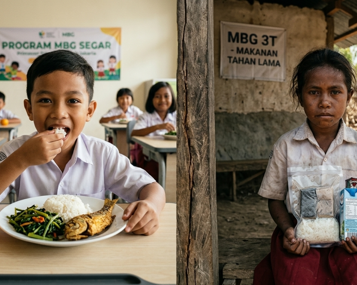 MBG Cuma 5 Hari: Anak Kota Dapat Menu Segar, Wilayah 3T Dapat “Versi Tahan Lama”